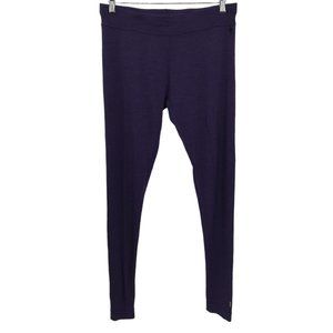 Smartwool Purple Base Layer Pull On Leggings Pants Size L Stretch Womens Tights